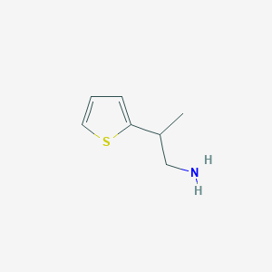 molecular formula C7H11NS B2488755 2-(Thiophen-2-yl)propan-1-amine CAS No. 337471-02-0
