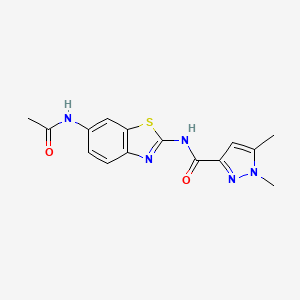 N-(6-acetamidobenzo[d]thiazol-2-yl)-1,5-dimethyl-1H-pyrazole-3-carboxamide