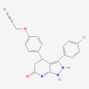 3-(4-chlorophenyl)-4-(4-prop-2-ynoxyphenyl)-1,2,4,5-tetrahydropyrazolo[3,4-b]pyridin-6-one