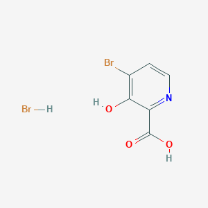 molecular formula C6H5Br2NO3 B2488762 4-溴-3-羟基吡啶-2-甲酸；溴化氢盐 CAS No. 348635-40-5