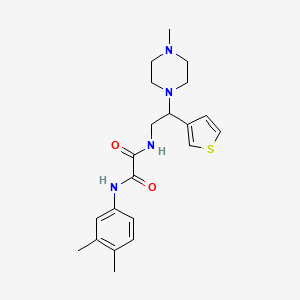 N1-(3,4-dimethylphenyl)-N2-(2-(4-methylpiperazin-1-yl)-2-(thiophen-3-yl)ethyl)oxalamide