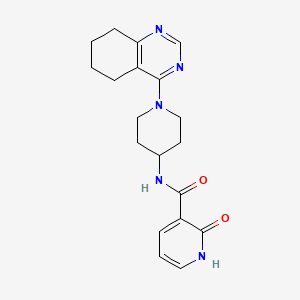 molecular formula C19H23N5O2 B2488769 2-hydroxy-N-(1-(5,6,7,8-tetrahydroquinazolin-4-yl)piperidin-4-yl)nicotinamide CAS No. 2034409-91-9