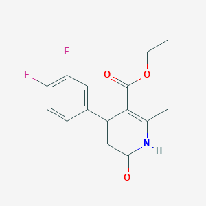 Ethyl 4-(3,4-difluorophenyl)-2-methyl-6-oxo-1,4,5,6-tetrahydro-3-pyridinecarboxylate