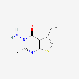 molecular formula C10H13N3OS B2488773 3-氨基-5-乙基-2,6-二甲基噻吩并[2,3-d]嘧啶-4(3H)-酮 CAS No. 832740-48-4