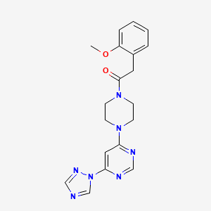 1-(4-(6-(1H-1,2,4-triazol-1-yl)pyrimidin-4-yl)piperazin-1-yl)-2-(2-methoxyphenyl)ethanone