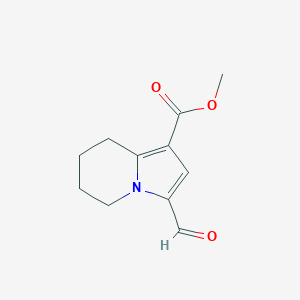 molecular formula C11H13NO3 B2488775 Methyl 3-formyl-5,6,7,8-tetrahydroindolizine-1-carboxylate CAS No. 1989659-81-5