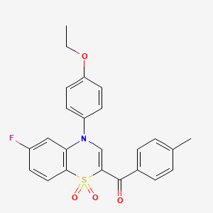 [4-(4-ethoxyphenyl)-6-fluoro-1,1-dioxido-4H-1,4-benzothiazin-2-yl](4-methylphenyl)methanone