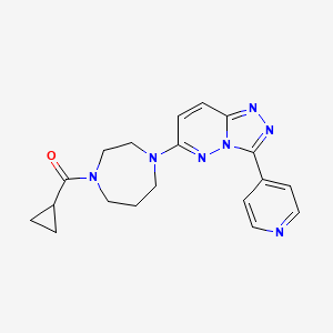 molecular formula C19H21N7O B2488788 Cyclopropyl-[4-(3-pyridin-4-yl-[1,2,4]triazolo[4,3-b]pyridazin-6-yl)-1,4-diazepan-1-yl]methanone CAS No. 2380168-34-1