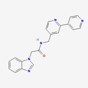 molecular formula C20H17N5O B2488796 N-([2,4'-bipyridin]-4-ylmethyl)-2-(1H-benzo[d]imidazol-1-yl)acetamide CAS No. 2034305-51-4