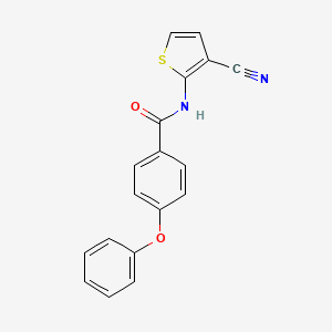molecular formula C18H12N2O2S B2488799 N-(3-cyanothiophen-2-yl)-4-phenoxybenzamide CAS No. 865546-12-9