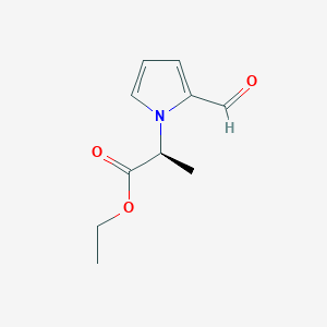 molecular formula C10H13NO3 B2488800 乙酸(2S)-2-(2-甲酰基-1H-吡咯-1-基)丙酸乙酯 CAS No. 935765-07-4