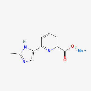 molecular formula C10H8N3NaO2 B2488805 Sodium;6-(2-methyl-1H-imidazol-5-yl)pyridine-2-carboxylate CAS No. 1706458-99-2