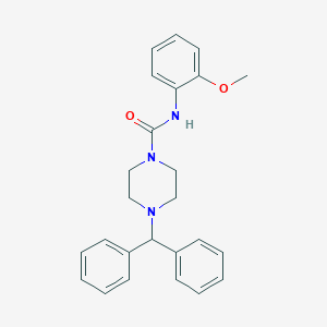 molecular formula C25H27N3O2 B248881 4-benzhydryl-N-(2-methoxyphenyl)piperazine-1-carboxamide 