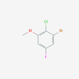 molecular formula C7H5BrClIO B2488810 3-Bromo-2-chloro-5-iodoanisole CAS No. 1263377-40-7