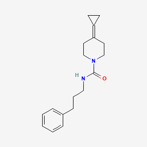 molecular formula C18H24N2O B2488815 4-cyclopropylidene-N-(3-phenylpropyl)piperidine-1-carboxamide CAS No. 2097924-11-1