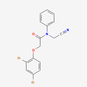 molecular formula C16H12Br2N2O2 B2488825 N-(cyanomethyl)-2-(2,4-dibromophenoxy)-N-phenylacetamide CAS No. 1181167-01-0