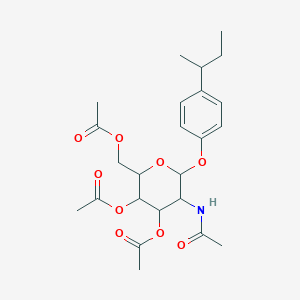 molecular formula C24H33NO9 B2488849 [5-乙酰氨基-3,4-二乙酰氧基-6-(4-丁基苯氧基)氧杂环戊-2-基]甲基乙酸酯 CAS No. 1095323-53-7