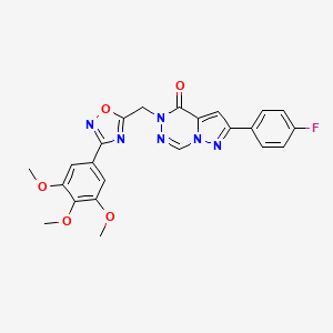 molecular formula C23H19FN6O5 B2488863 4-hydroxy-N-(3-methylphenyl)-2-oxo-1,5,6,7,8,9-hexahydro-2H-cyclohepta[4,5]thieno[2,3-b]pyridine-3-carboxamide CAS No. 1226443-69-1