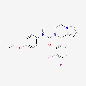 molecular formula C22H21F2N3O2 B2488864 1-(3,4-二氟苯基)-N-(4-乙氧基苯基)-3,4-二氢吡咯并[1,2-a]吡嗪-2(1H)-羧酰胺 CAS No. 900001-98-1