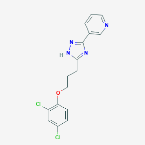 molecular formula C16H14Cl2N4O B248887 3-{3-[3-(2,4-dichlorophenoxy)propyl]-1H-1,2,4-triazol-5-yl}pyridine 