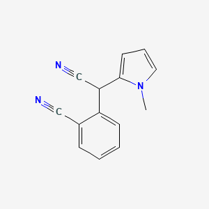 molecular formula C14H11N3 B2488870 2-[cyano(1-methyl-1H-pyrrol-2-yl)methyl]benzenecarbonitrile CAS No. 127667-29-2