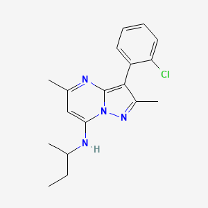 molecular formula C18H21ClN4 B2488887 N-(丁基)-3-(2-氯苯基)-2,5-二甲基吡唑并[1,5-a]嘧啶-7-胺 CAS No. 890634-03-4