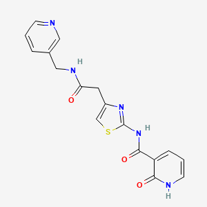 molecular formula C17H15N5O3S B2488917 2-氧代-N-(4-(2-氧代-2-((吡啶-3-基甲基)氨基)乙基)噻唑-2-基)-1,2-二氢吡啶-3-羧酰胺 CAS No. 946258-09-9