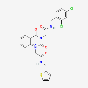 2-[3-({[(2,4-dichlorophenyl)methyl]carbamoyl}methyl)-2,4-dioxo-1,2,3,4-tetrahydroquinazolin-1-yl]-N-[(thiophen-2-yl)methyl]acetamide