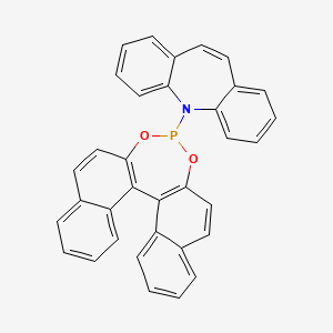 molecular formula C34H22NO2P B2488925 (S)-(+)-(3,5-二氧代-4-磷杂环庚七[2,1-a;3,4-a']二萘-4-基)-5H-二苯并[b,f]氮杂环庚烷 CAS No. 942939-38-0