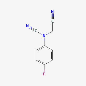 molecular formula C9H6FN3 B2488927 2-[Cyano(4-fluorophenyl)amino]acetonitrile CAS No. 1878667-53-8