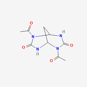 molecular formula C9H12N4O4 B2488928 2,6-Diacetyl-2,4,6,8-tetraazabicyclo[3.3.1]nonane-3,7-dione CAS No. 413572-54-0