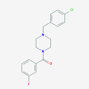 molecular formula C18H18ClFN2O B248893 1-(4-Chlorobenzyl)-4-(3-fluorobenzoyl)piperazine 
