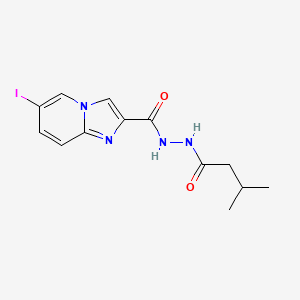 molecular formula C13H15IN4O2 B2488932 6-iodo-N'-(3-methylbutanoyl)imidazo[1,2-a]pyridine-2-carbohydrazide CAS No. 860787-44-6