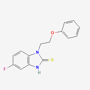 molecular formula C15H13FN2OS B2488947 5-氟-1-(2-苯氧基乙基)-1H-1,3-苯并二唑-2-硫醇 CAS No. 1293159-08-6