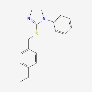 molecular formula C18H18N2S B2488948 4-ethylbenzyl 1-phenyl-1H-imidazol-2-yl sulfide CAS No. 478046-30-9