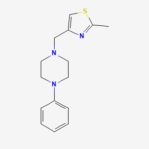 molecular formula C15H19N3S B2488968 2-甲基-4-((4-苯基哌嗪-1-基)甲基)噻唑 CAS No. 2034511-57-2