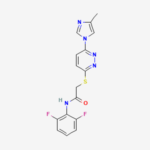 molecular formula C16H13F2N5OS B2488981 N-(2,6-二氟苯基)-2-((6-(4-甲基-1H-咪唑-1-基)吡啶并[1,2-a]吡啶-3-基)硫)乙酰胺 CAS No. 1251616-03-1