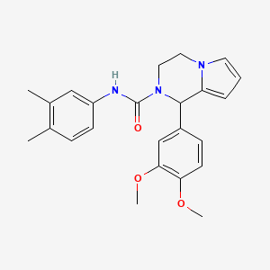 molecular formula C24H27N3O3 B2488992 1-(3,4-dimethoxyphenyl)-N-(3,4-dimethylphenyl)-3,4-dihydropyrrolo[1,2-a]pyrazine-2(1H)-carboxamide CAS No. 899750-66-4
