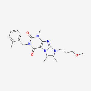 6-(3-Methoxypropyl)-4,7,8-trimethyl-2-[(2-methylphenyl)methyl]purino[7,8-a]imidazole-1,3-dione