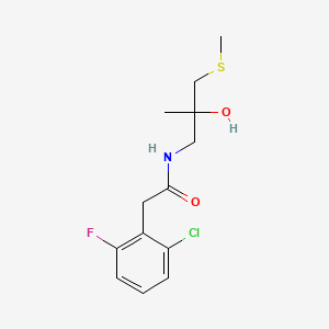 molecular formula C13H17ClFNO2S B2488998 2-(2-chloro-6-fluorophenyl)-N-(2-hydroxy-2-methyl-3-(methylthio)propyl)acetamide CAS No. 1790198-88-7