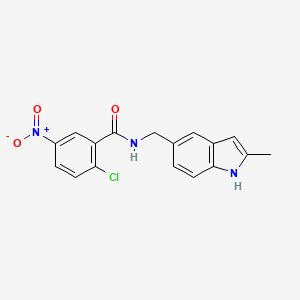 2-chloro-N-[(2-methyl-1H-indol-5-yl)methyl]-5-nitrobenzamide