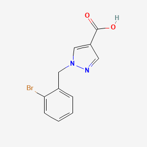 molecular formula C11H9BrN2O2 B2489017 1-(2-Bromobenzyl)-1H-pyrazole-4-carboxylic acid CAS No. 1154881-71-6