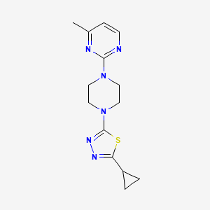 2-Cyclopropyl-5-[4-(4-methylpyrimidin-2-yl)piperazin-1-yl]-1,3,4-thiadiazole