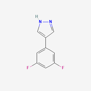 molecular formula C9H6F2N2 B2489049 4-(3,5-difluorophenyl)-1H-pyrazole CAS No. 439106-66-8