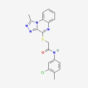 molecular formula C19H16ClN5OS B2489062 N-(3-chloro-4-methylphenyl)-2-[(1-methyl[1,2,4]triazolo[4,3-a]quinoxalin-4-yl)thio]acetamide CAS No. 1251607-45-0
