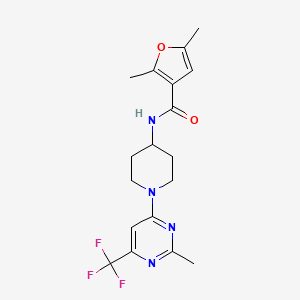 2,5-dimethyl-N-(1-(2-methyl-6-(trifluoromethyl)pyrimidin-4-yl)piperidin-4-yl)furan-3-carboxamide