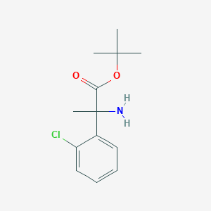 molecular formula C13H18ClNO2 B2489073 Tert-butyl 2-amino-2-(2-chlorophenyl)propanoate CAS No. 2248409-31-4