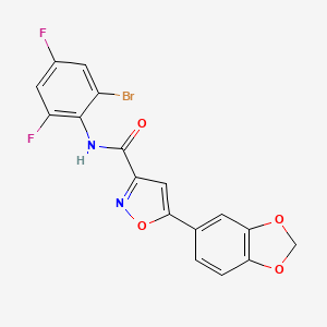 5-(benzo[d][1,3]dioxol-5-yl)-N-(2-bromo-4,6-difluorophenyl)isoxazole-3-carboxamide