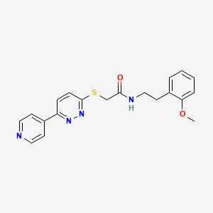 molecular formula C20H20N4O2S B2489088 N-(2-methoxyphenethyl)-2-((6-(pyridin-4-yl)pyridazin-3-yl)thio)acetamide CAS No. 894004-64-9