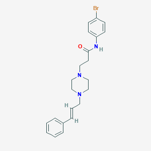 molecular formula C22H26BrN3O B248909 N-(4-bromophenyl)-3-(4-cinnamyl-1-piperazinyl)propanamide 